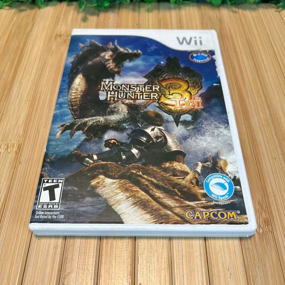 Nintendo Wii Monster Hunter 3 Tri Game Complete Complete In Box